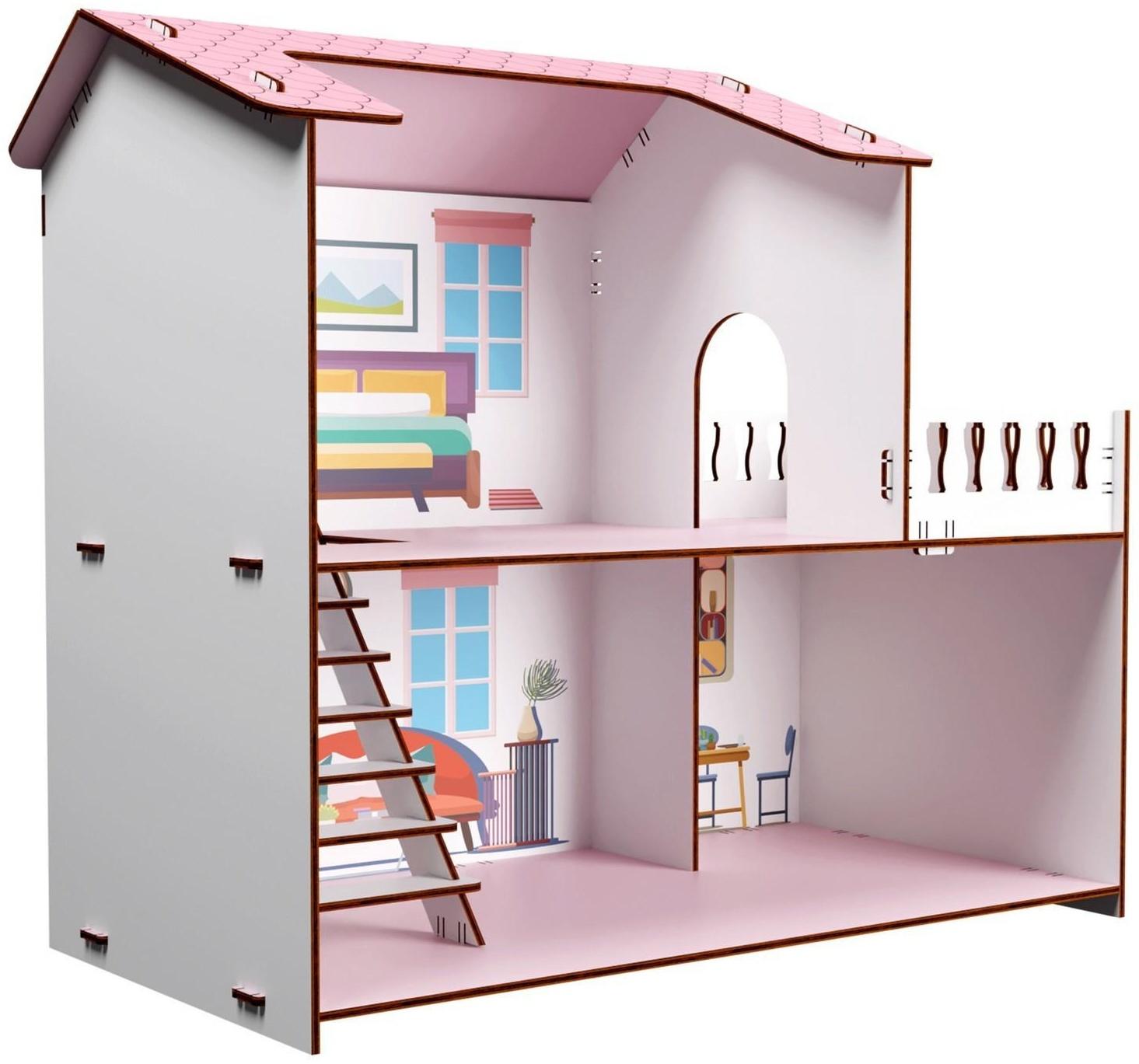 Домик для куклы 2-х этажный