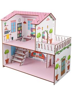 Домик для куклы 2-х этажный