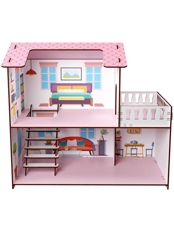 Домик для куклы 2-х этажный