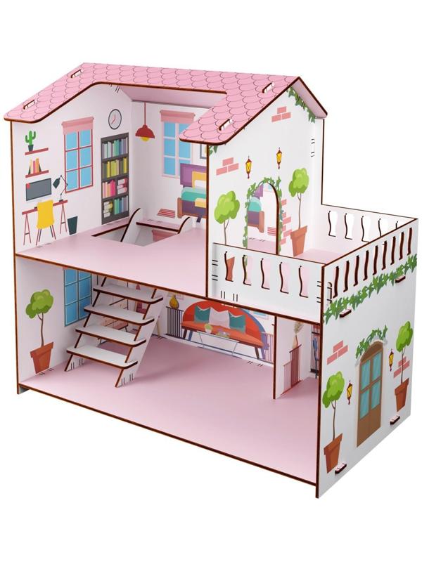Домик для куклы 2-х этажный