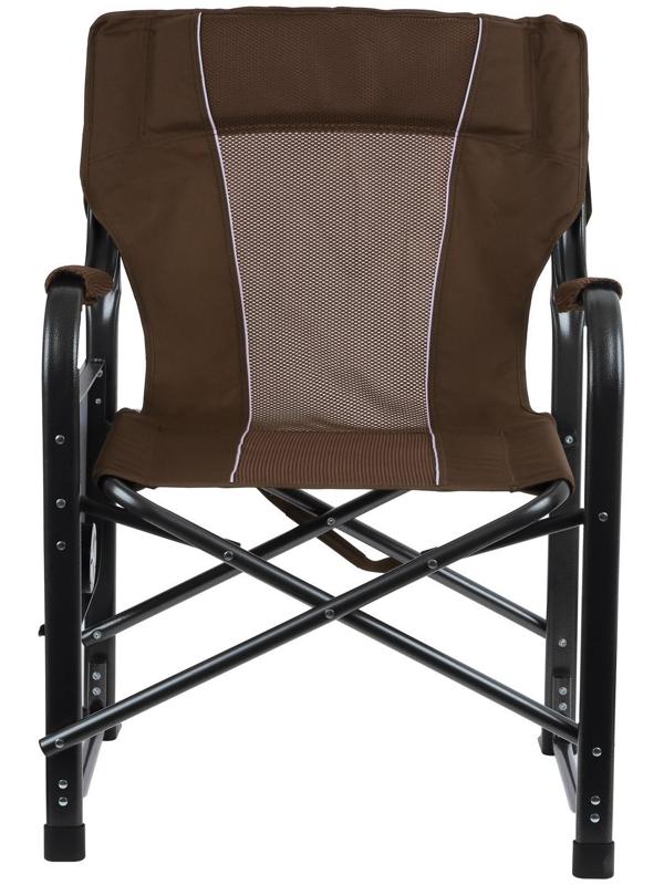 Кресло туристическое, стол с подстаканником, р. 63 х 47 х 94 см, цвет коричневый