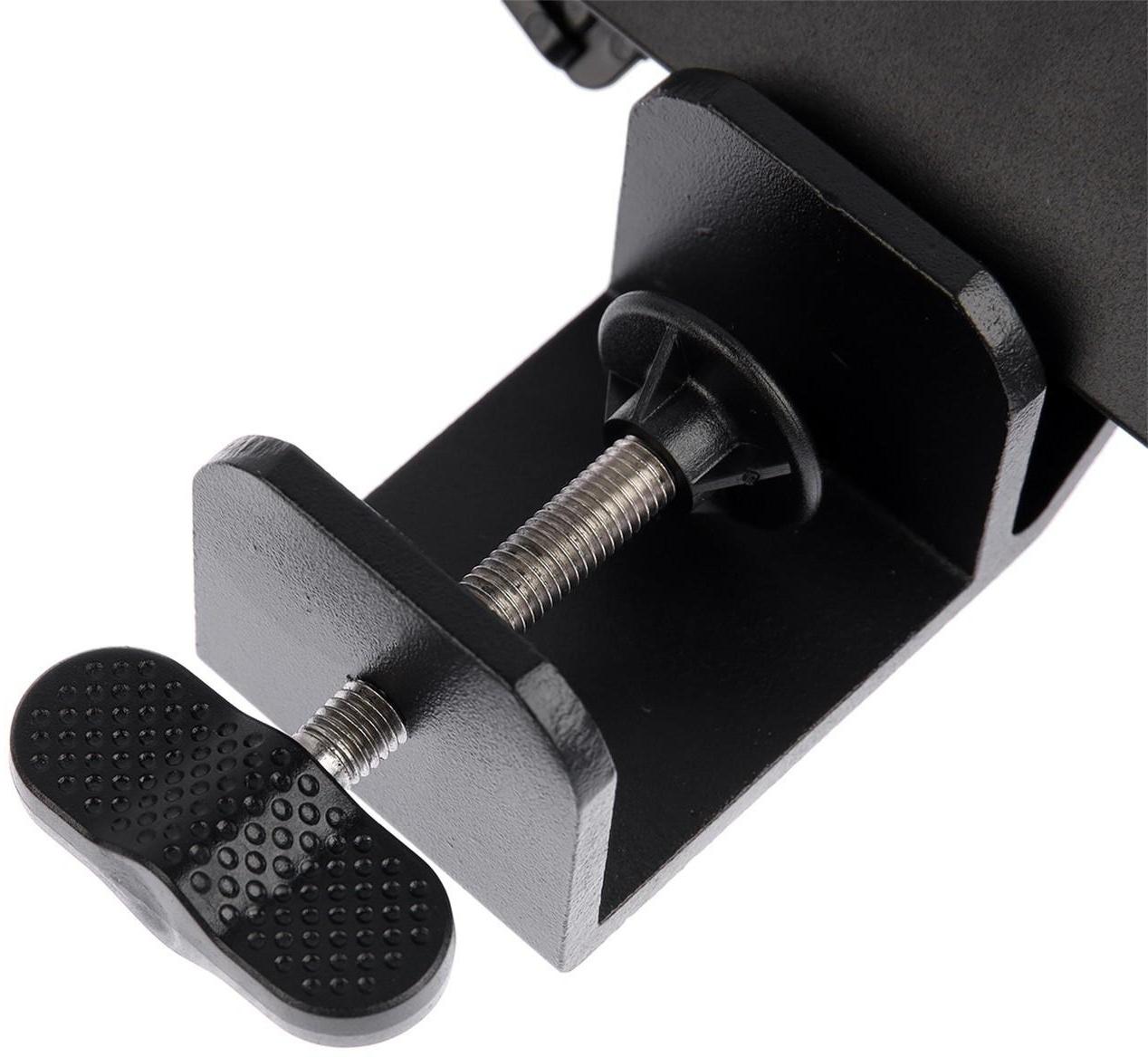 Розеточный блок на струбцине Luazon, 16А, трёхместный, 2xUSB, 2.1 A, провод 1,8 метра, черн.