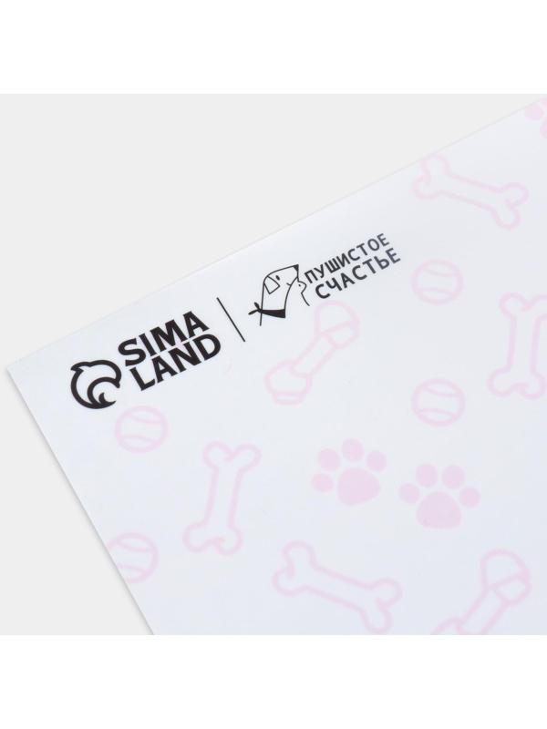 Коврик под миску «Мопс», 43х28см