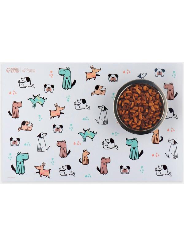 Коврик под миску «Собачья радость» , 43х28 см