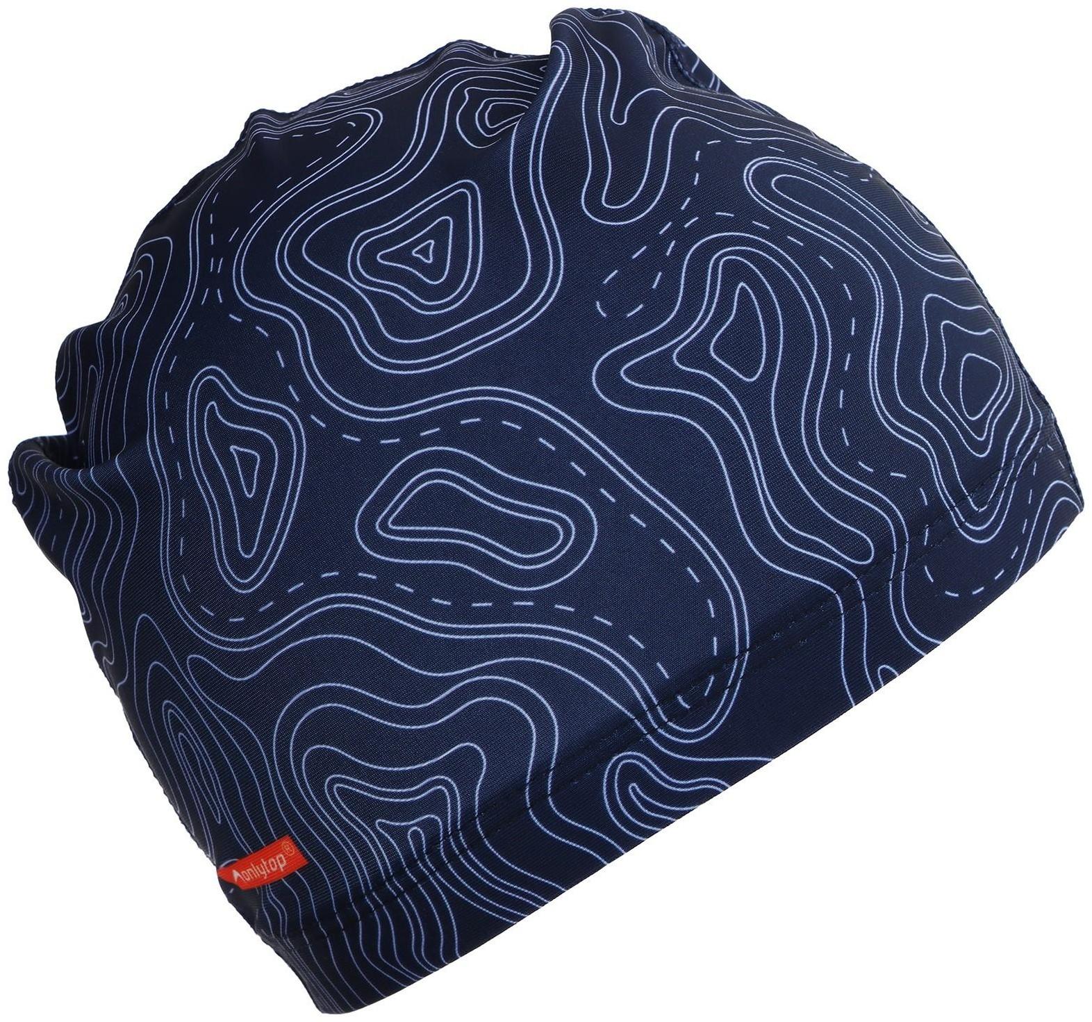 Шапочка для плавания взрослая Geodesy, тканевая, обхват 54-60 см