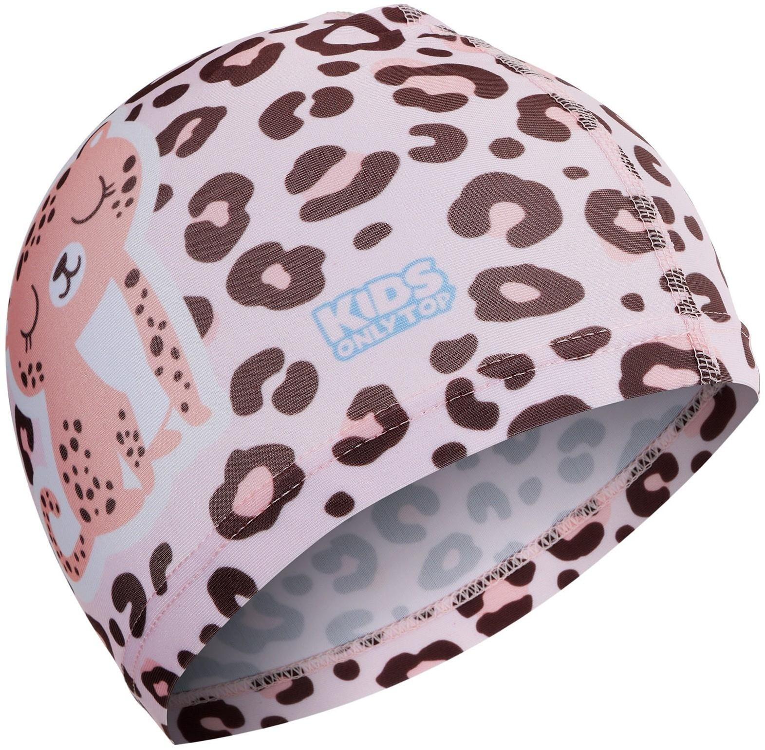 Шапочка для бассейна детская «Леопард», тканевая, обхват 46-52 см