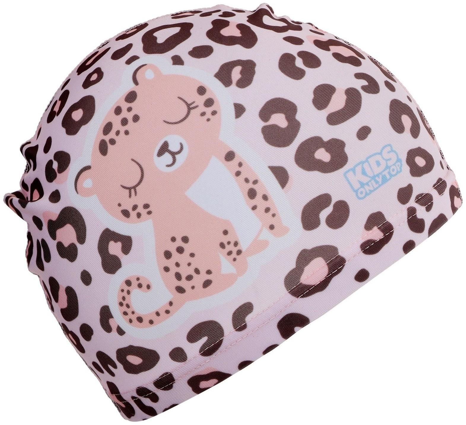 Шапочка для бассейна детская «Леопард», тканевая, обхват 46-52 см