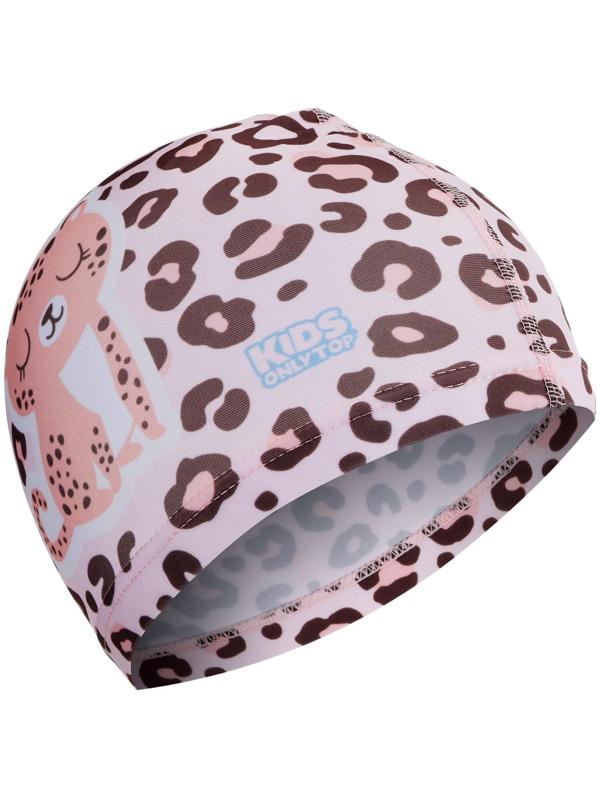Шапочка для бассейна детская «Леопард», тканевая, обхват 46-52 см
