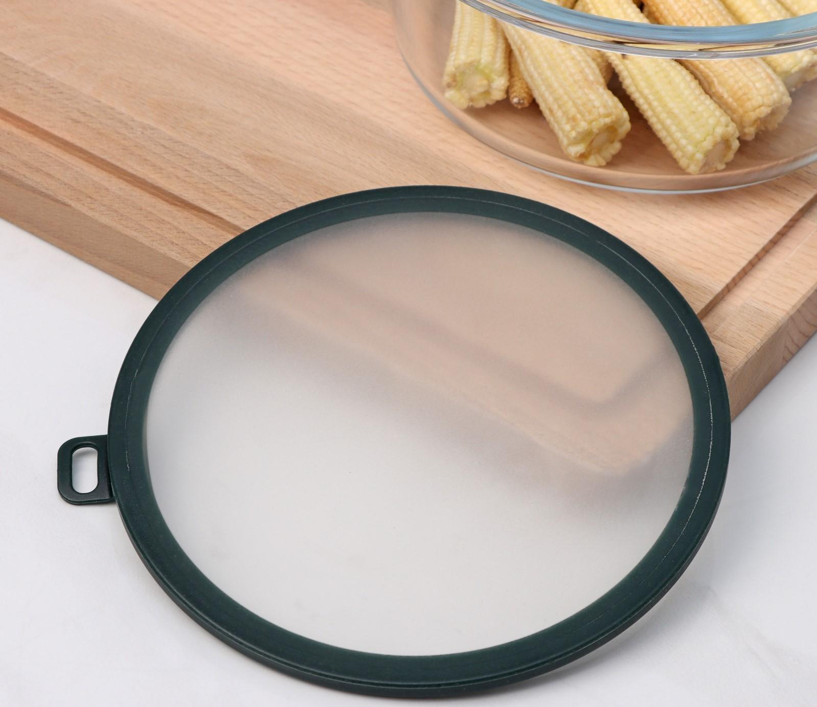 Вакуумная крышка для посуды, d=16 см, цвет зелёный