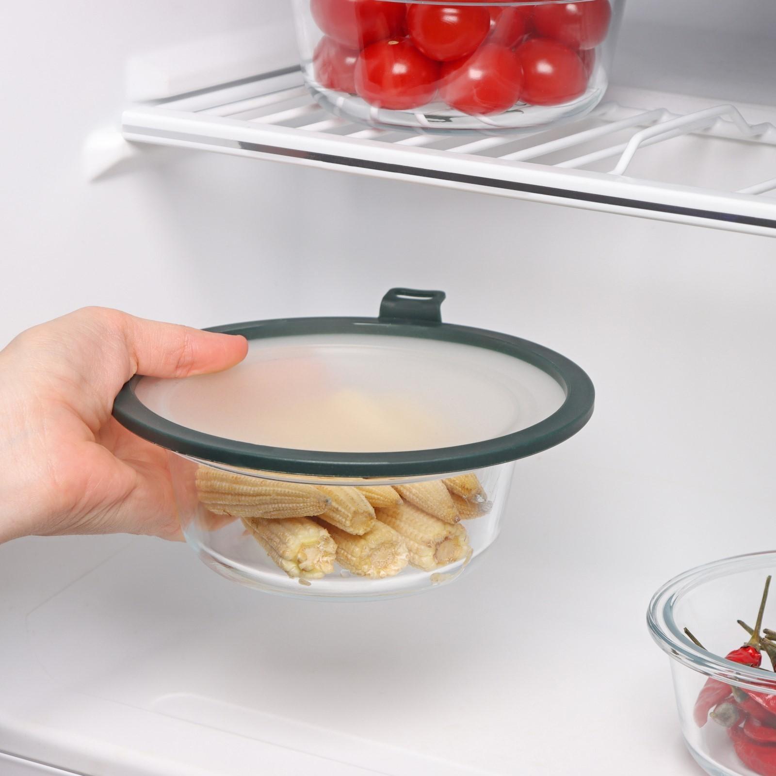 Вакуумная крышка для посуды, d=16 см, цвет зелёный