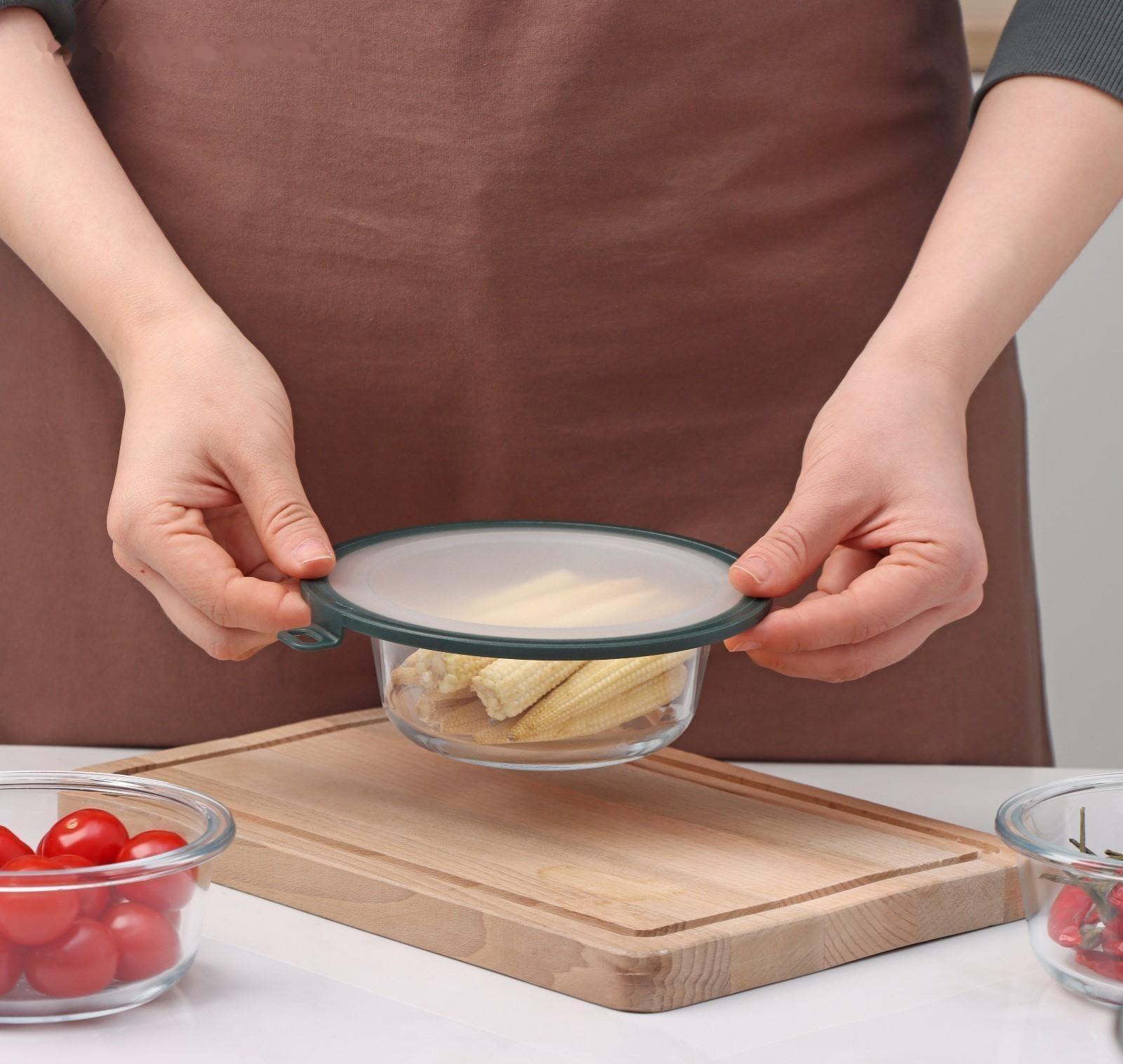 Вакуумная крышка для посуды, d=16 см, цвет зелёный