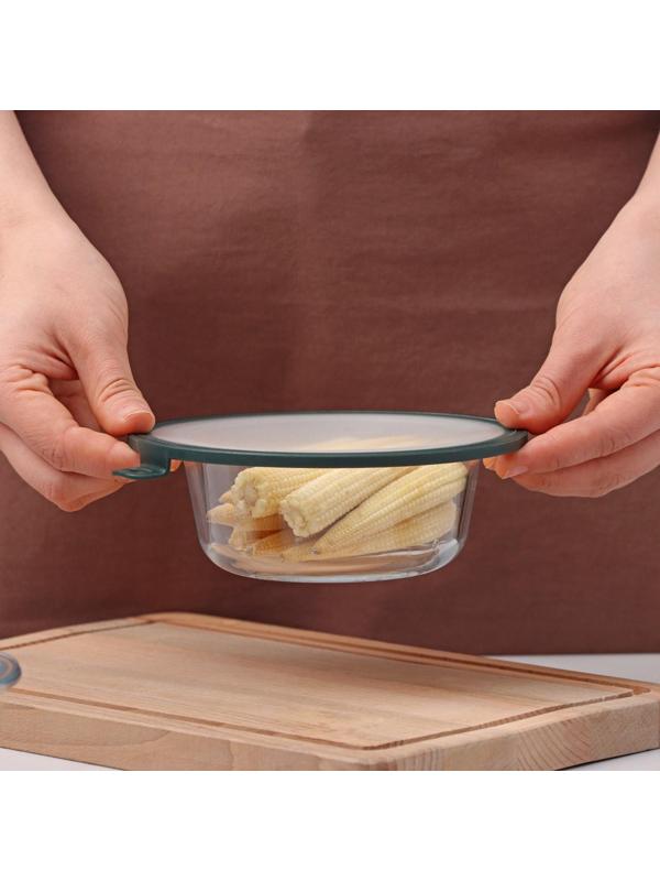 Вакуумная крышка для посуды, d=16 см, цвет зелёный