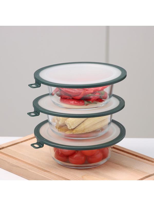 Вакуумная крышка для посуды, d=16 см, цвет зелёный