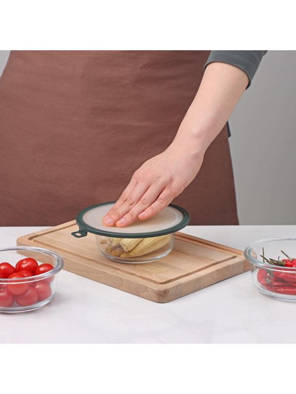Вакуумная крышка для посуды, d=16 см, цвет зелёный