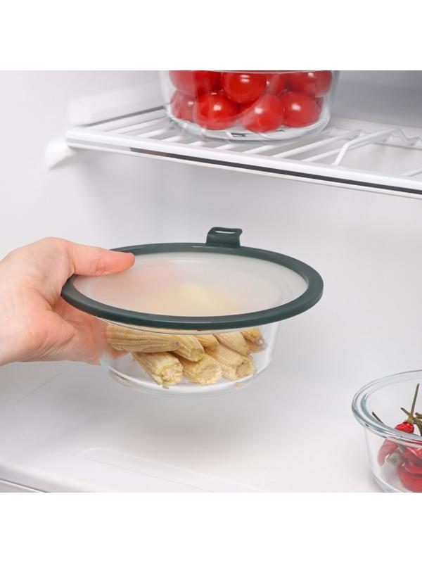 Вакуумная крышка для посуды, d=16 см, цвет зелёный