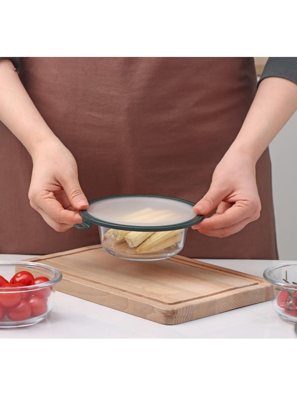 Вакуумная крышка для посуды, d=16 см, цвет зелёный