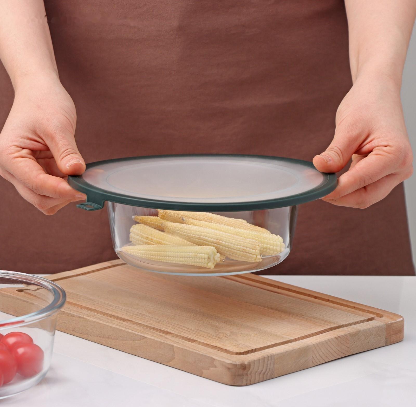 Вакуумная крышка для посуды, d=22,5 см, цвет зелёный