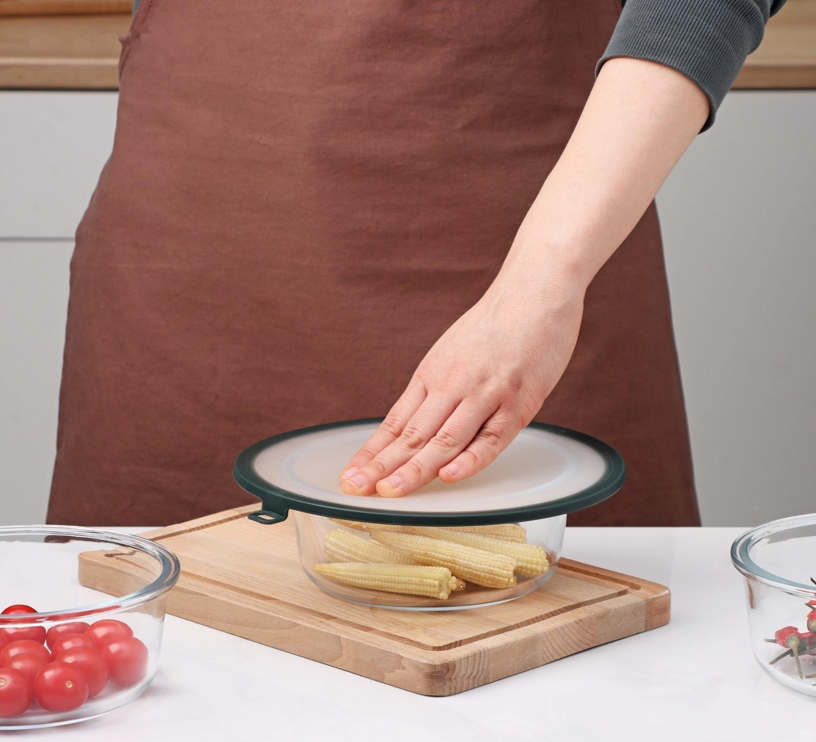 Вакуумная крышка для посуды, d=22,5 см, цвет зелёный