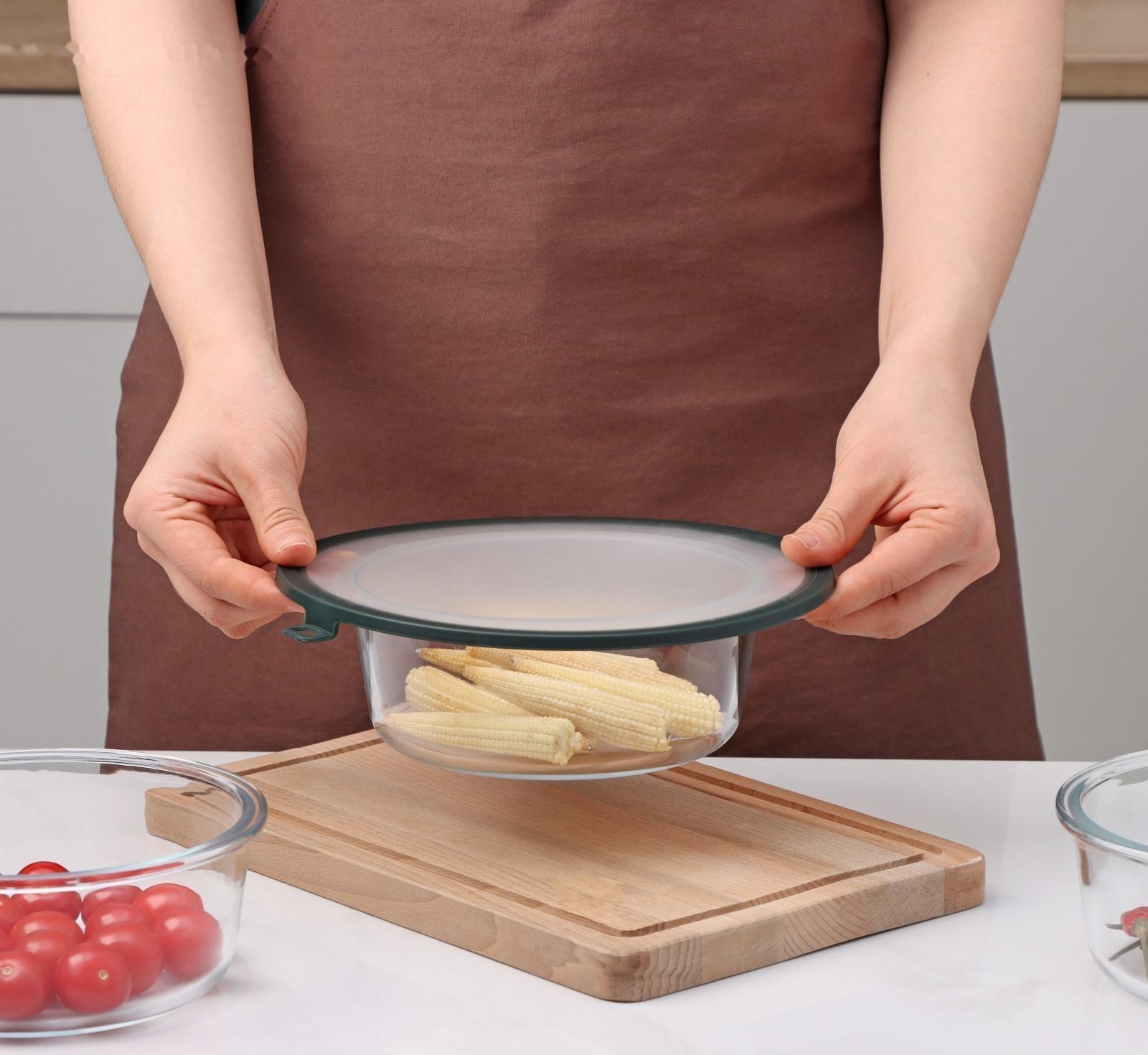 Вакуумная крышка для посуды, d=22,5 см, цвет зелёный