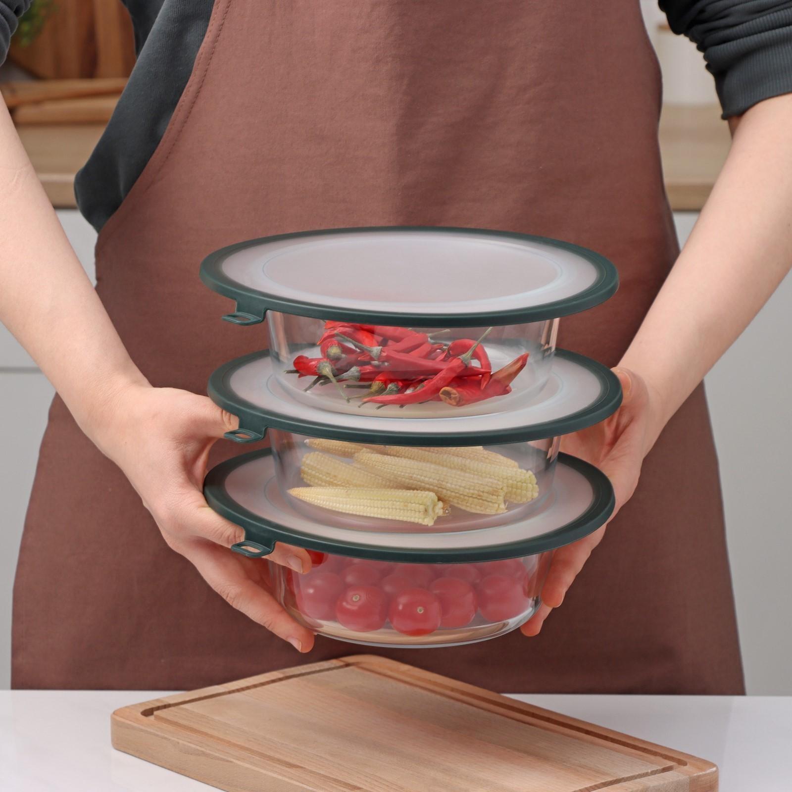 Вакуумная крышка для посуды, d=22,5 см, цвет зелёный