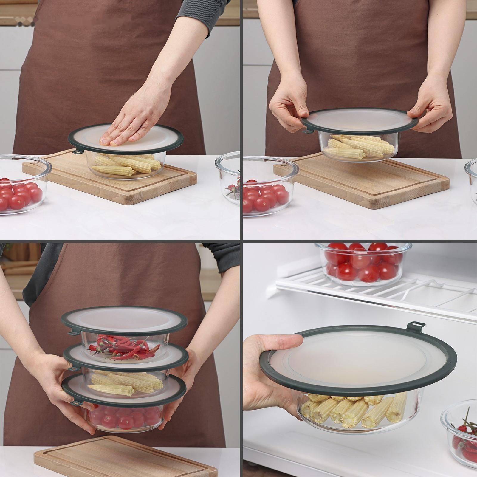 Вакуумная крышка для посуды, d=22,5 см, цвет зелёный