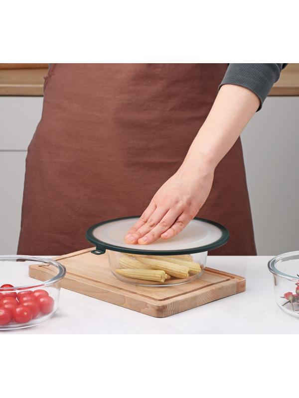 Вакуумная крышка для посуды, d=22,5 см, цвет зелёный