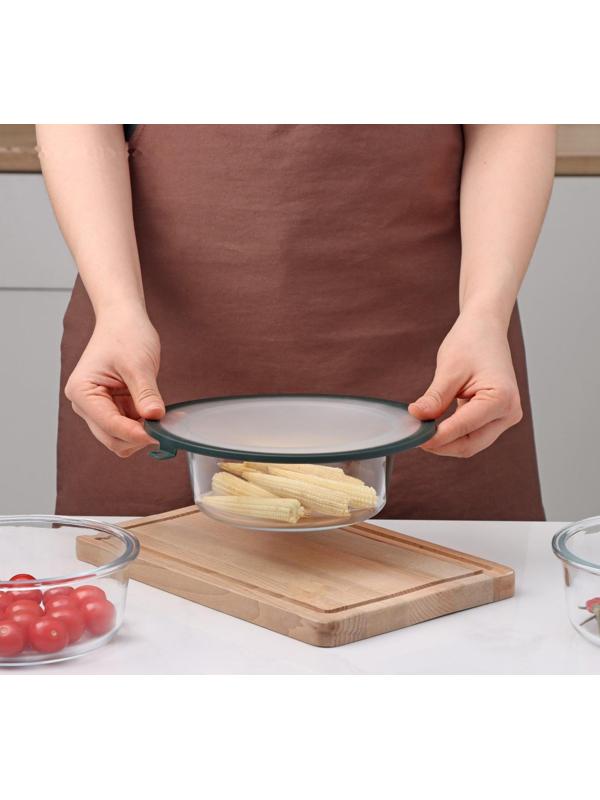 Вакуумная крышка для посуды, d=22,5 см, цвет зелёный