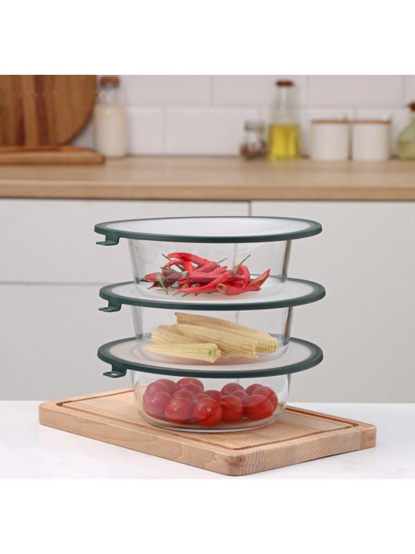 Вакуумная крышка для посуды, d=22,5 см, цвет зелёный