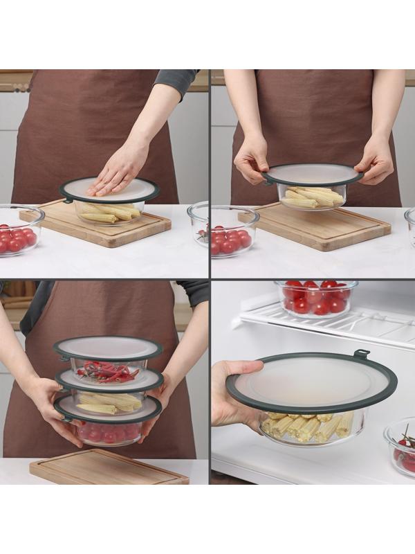 Вакуумная крышка для посуды, d=22,5 см, цвет зелёный