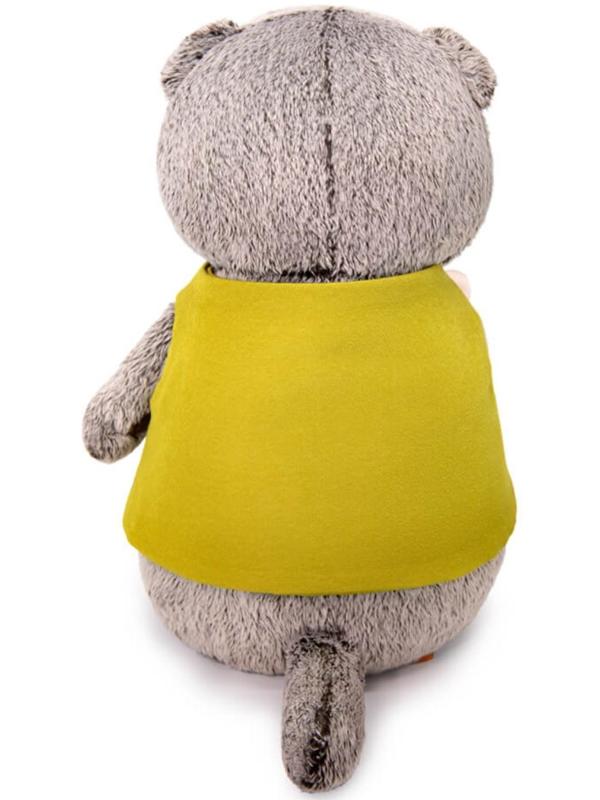 Мягкая игрушка «Басик в жилете и с букетом», 19 см