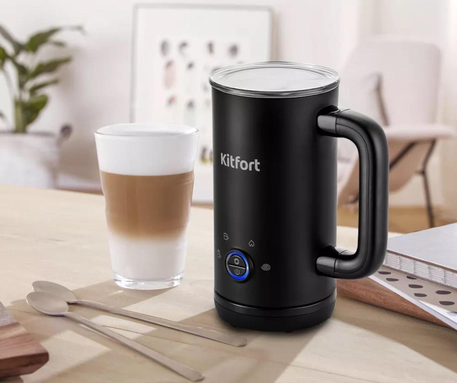 Капучинатор Kitfort КТ-779, 500 Вт, 0.3 л, 4 режима, чёрный