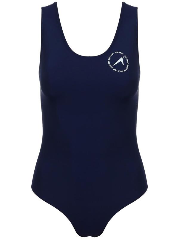 Купальник слитный, классика, спортивный, цвет синий, р. 52