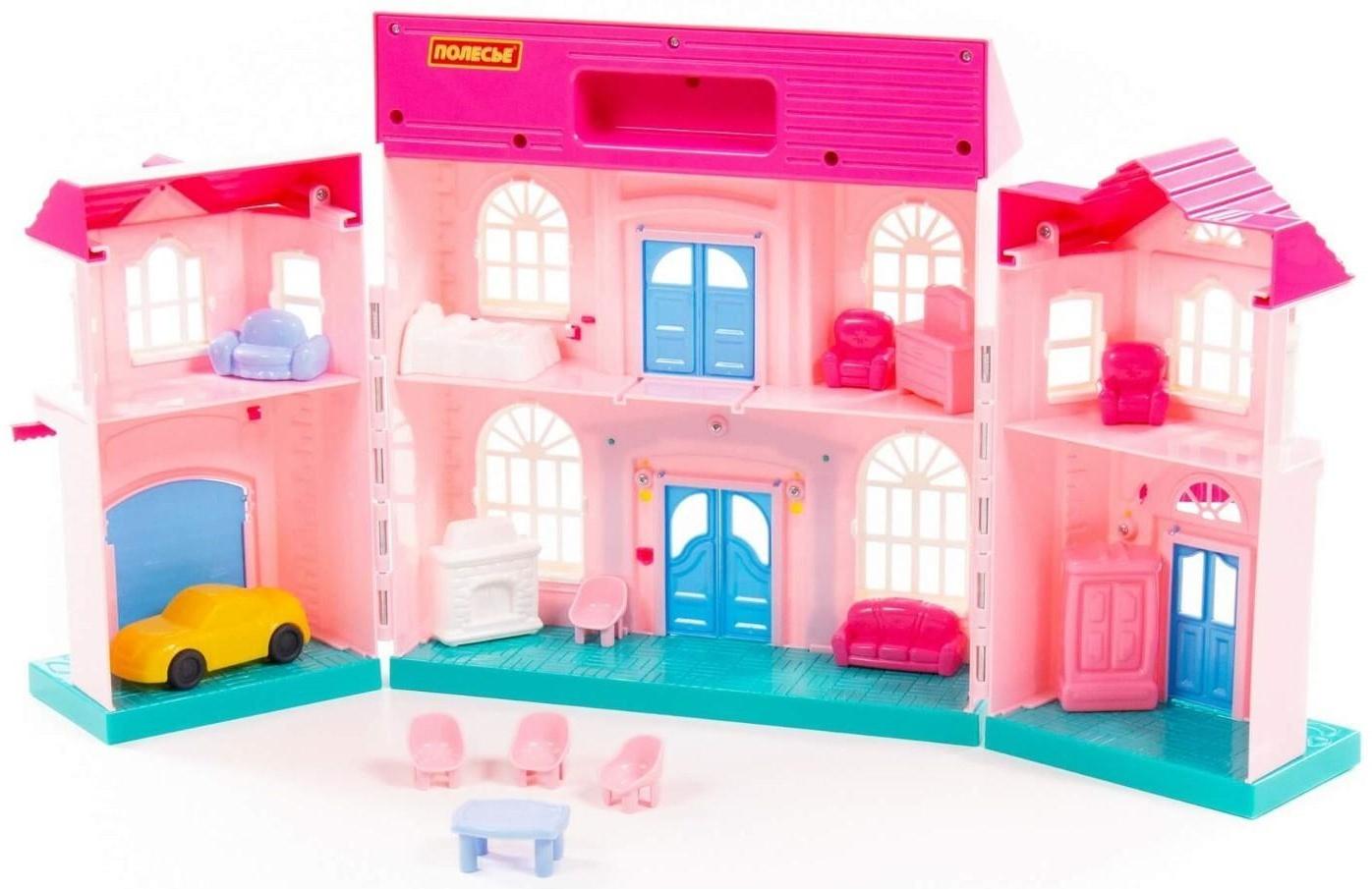 Кукольный домик «София», с набором мебели и автомобилем, 14 элементов