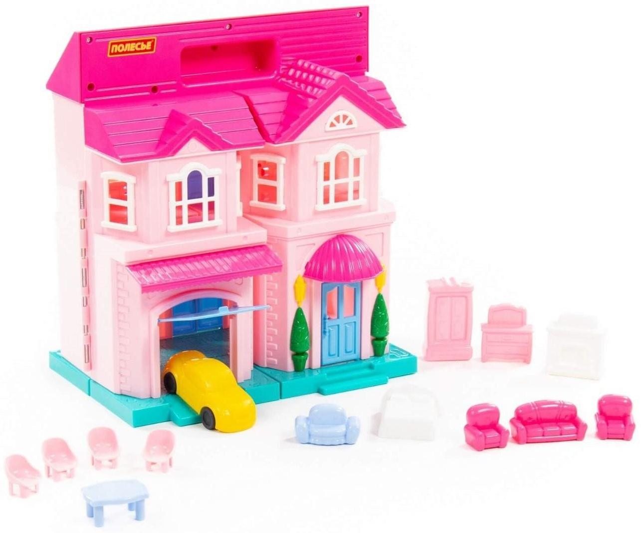 Кукольный домик «София», с набором мебели и автомобилем, 14 элементов