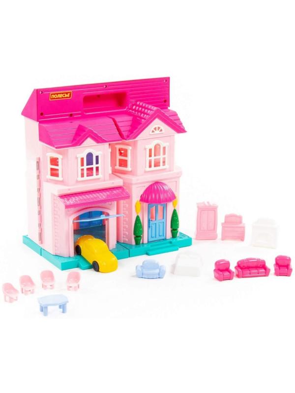 Кукольный домик «София», с набором мебели и автомобилем, 14 элементов