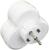 Разветвитель AY-KA на 3 розетки круглый с/з белый