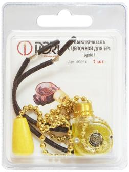 Выключатель DORI с цепочкой для бра gold