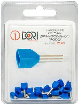Наконечник DORI втулочный изолированный (НШВИ-2) 2х0,75мм2, 25шт
