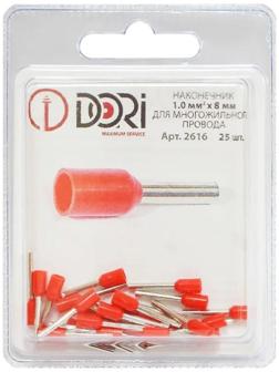 Наконечник DORI втулочный изолированный НШВИ (1,0мм2), 25шт