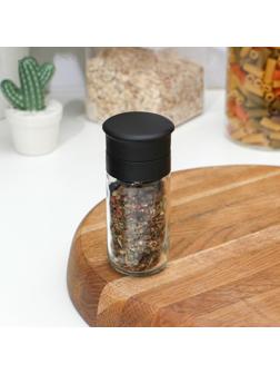 Мельница в сборе с керамическим механизмом 100 мл, цвет черный