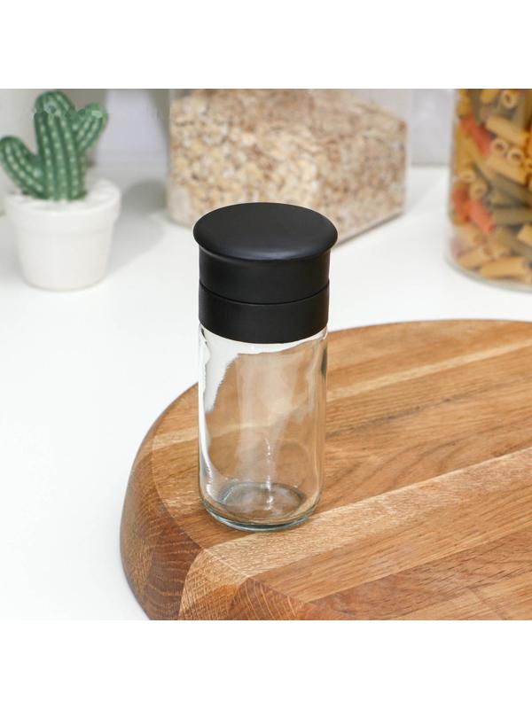 Мельница в сборе с керамическим механизмом 100 мл, цвет черный