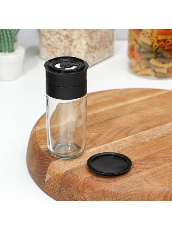 Мельница в сборе с керамическим механизмом 100 мл, цвет черный