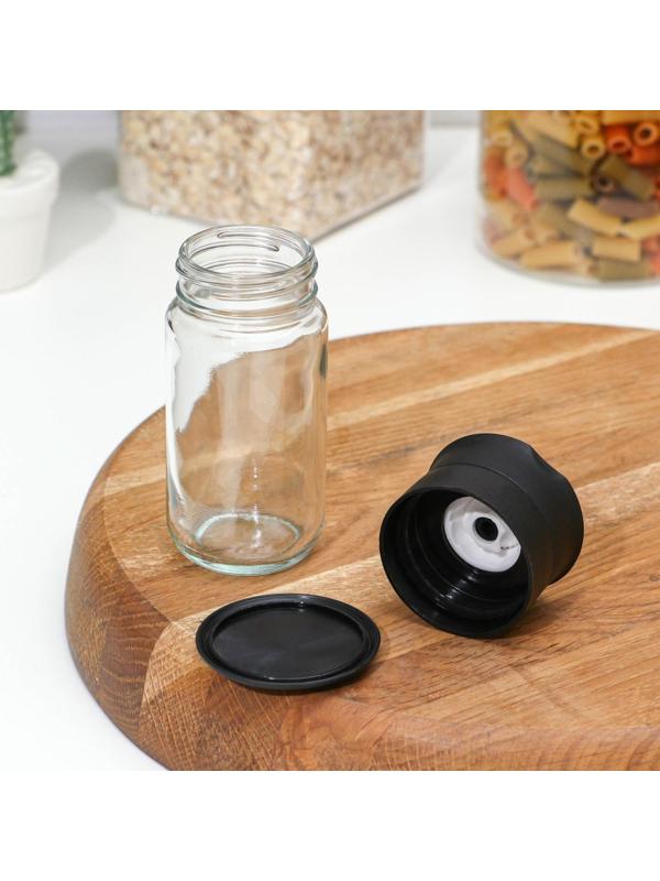 Мельница в сборе с керамическим механизмом 100 мл, цвет черный