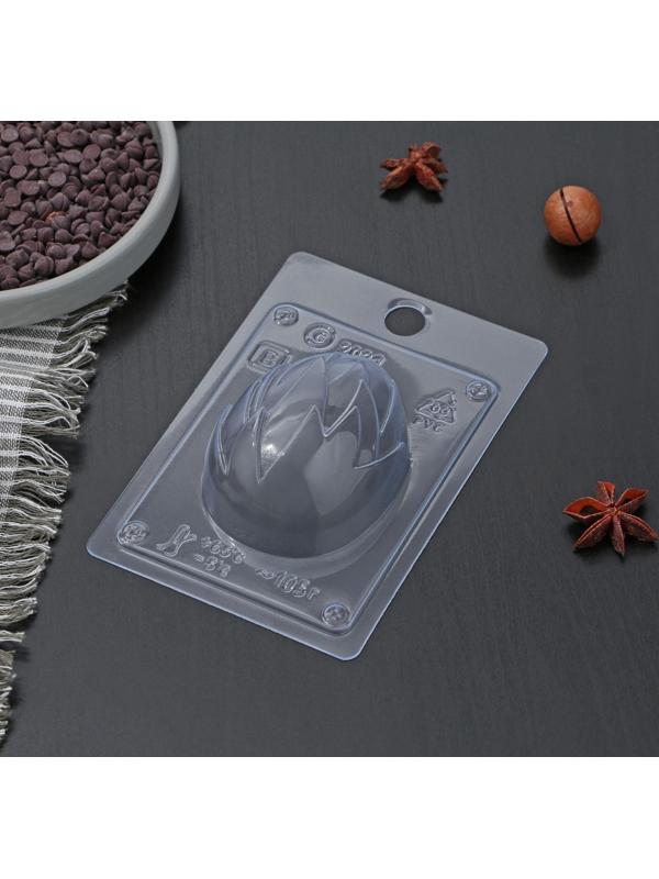 Форма для шоколада «Яйцо Лотос», 8,4×6,2×3 см, цвет прозрачный