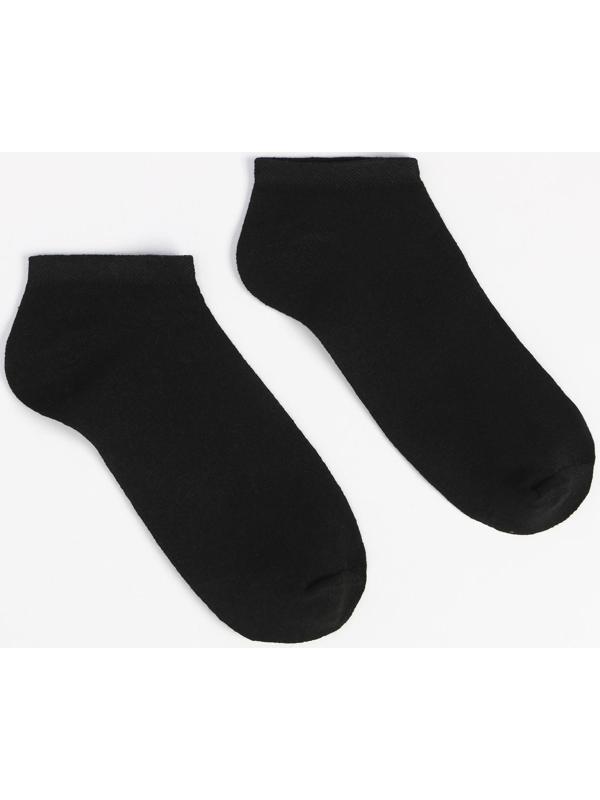 Носки мужские укороченные, цвет чёрный, размер 29