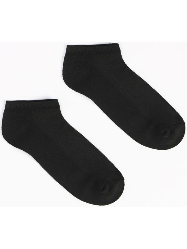 Носки мужские укороченные сетка, цвет чёрный, размер 25