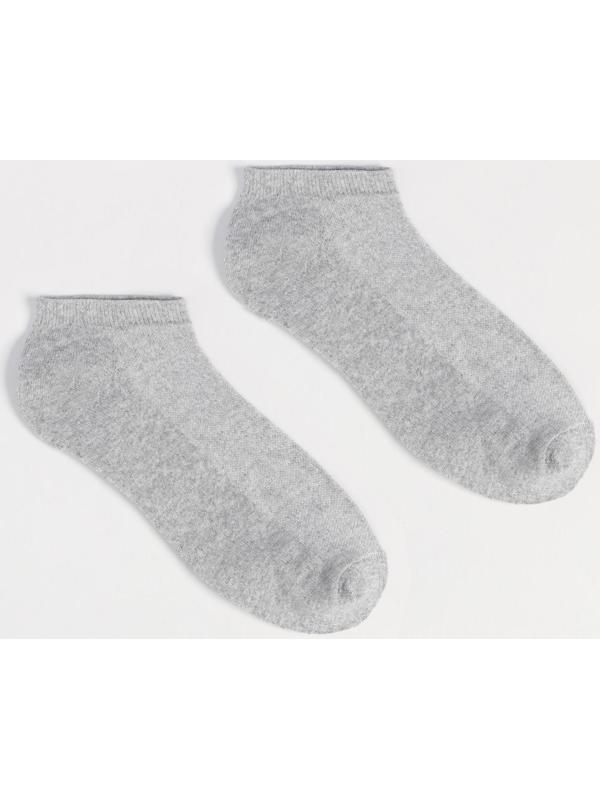 Носки мужские укороченные сетка, цвет серый, размер 27