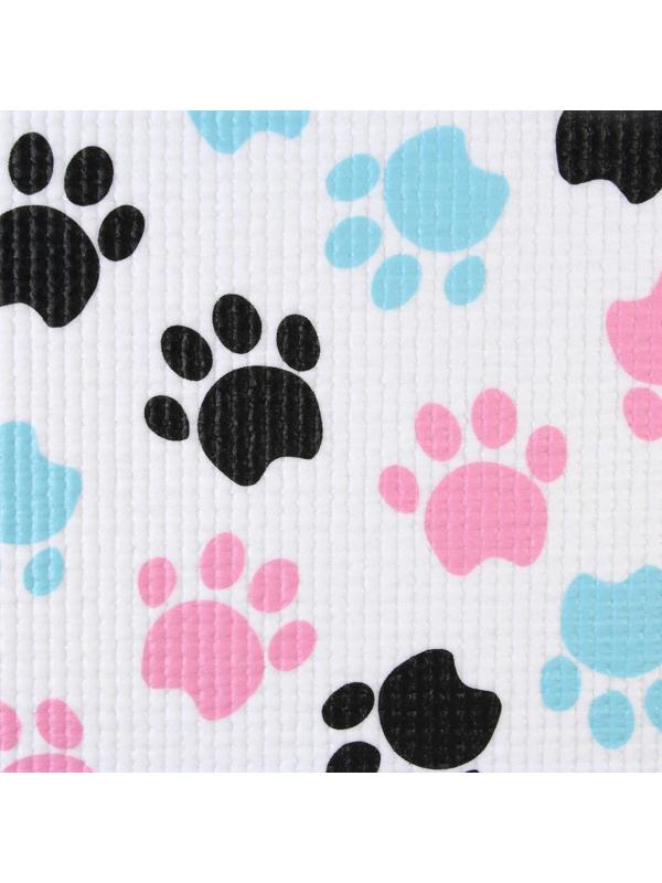 Коврик под миску «Лапки темные», 52х38х0,3см