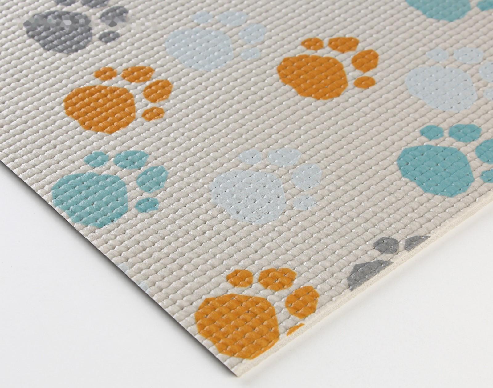 Коврик под миску «Лапки светлые», 52х38х0,3см