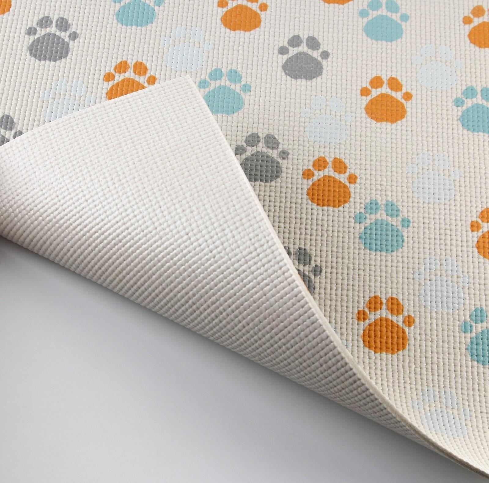 Коврик под миску «Лапки светлые», 52х38х0,3см